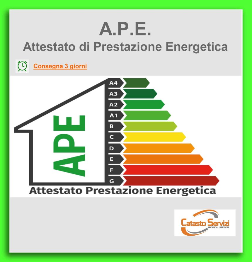 ATTESTATO DI PRESTAZIONE ENERGETICA - Catastoservizi.com - Indagini E ...